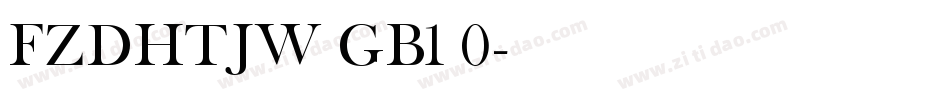 FZDHTJW GB1 0字体转换